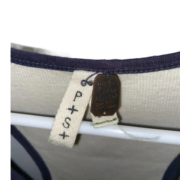 vintage Y2K Free People We The People Navy Stars & Bars Racerback Tank top - Picture 5 of 9